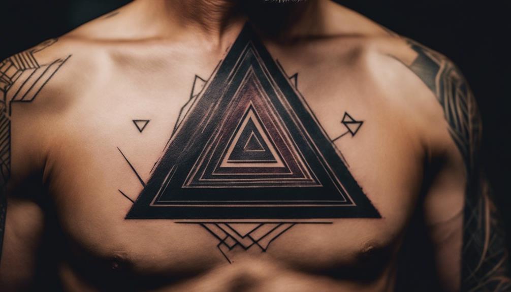 simple geometric body art