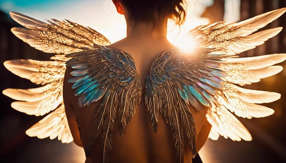 Celestial Guardians: Symbolic Meanings of Angel Wings Back Tattoos